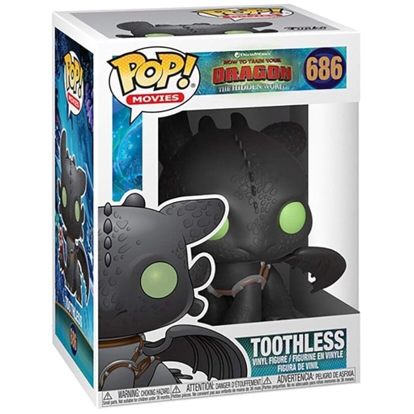 Figura Funko POP! de Toothless con alas y ojos verdes - 3