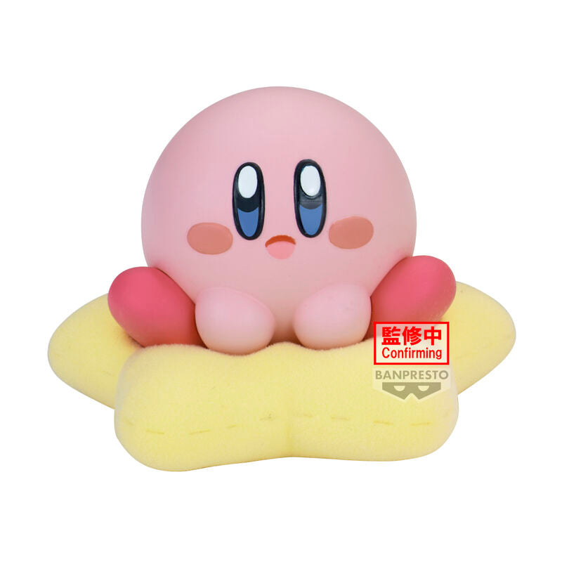 Figura Kirby A Break Time de BANPRESTO sobre un elemento amarillo