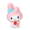 Figura My Melody Sofvimates rosa con lazo azul y fresa
