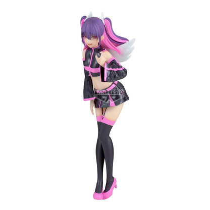 Figura Miriella Angel de Banpresto con alas blancas y estilismo negro y rosa