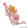 Figura Liliel Glitter & Glamorous de Banpresto con alas y vestuario rosa y blanco