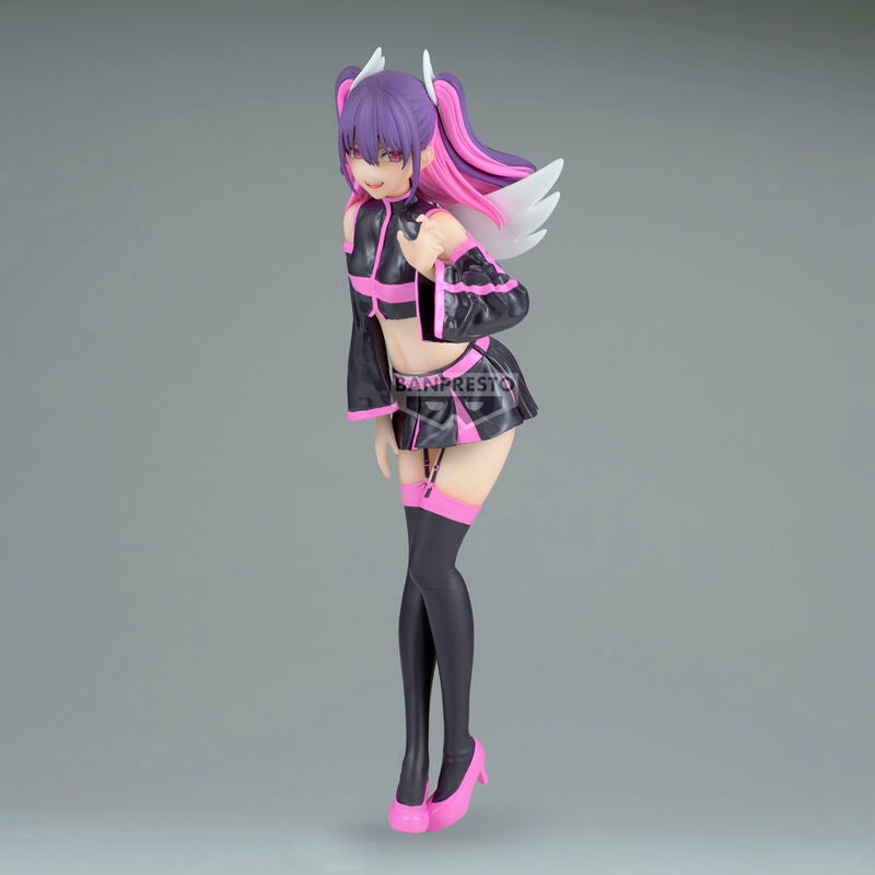 Figura Miriella Angel de Banpresto con alas blancas y estilismo negro y rosa - 2