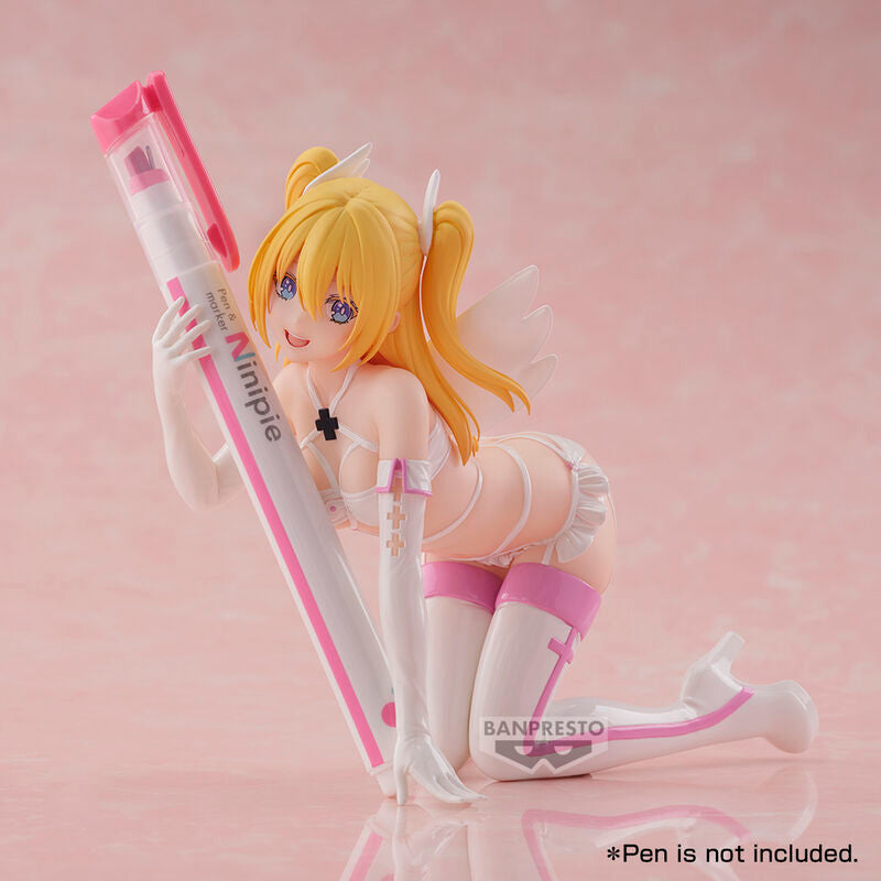 Figura Liliel Glitter & Glamorous de Banpresto con alas y vestuario rosa y blanco - 2