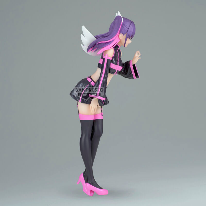 Figura Miriella Angel de Banpresto con alas blancas y estilismo negro y rosa - 3