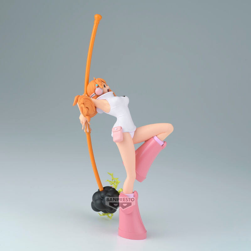 Figura de Nami de One Piece Battle Record con bastón naranja - 4