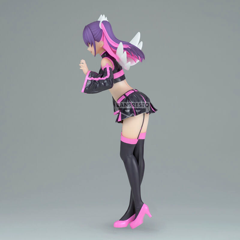 Figura Miriella Angel de Banpresto con alas blancas y estilismo negro y rosa - 4