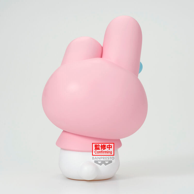 Figura My Melody Sofvimates rosa con lazo azul y fresa - 5