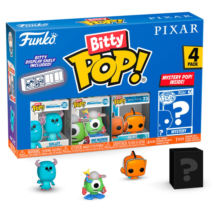 Blister surtido de 4 figuras Bitty Pop! Disney Pixar de FUNKO - 2