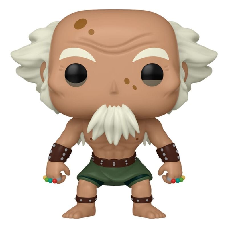 Figura Funko POP! de King Bumi con barba blanca y pantalón verde