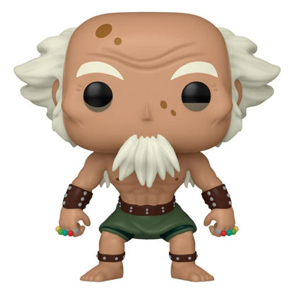 Figura Funko POP! de King Bumi con barba blanca y pantalón verde