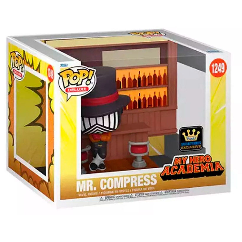 Figura FUNKO POP! Deluxe de Mr. Compress de My Hero Academia en caja