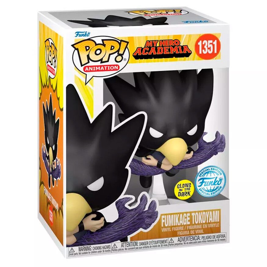 Figura Funko POP! de Fumikage Tokoyami de My Hero Academia en caja