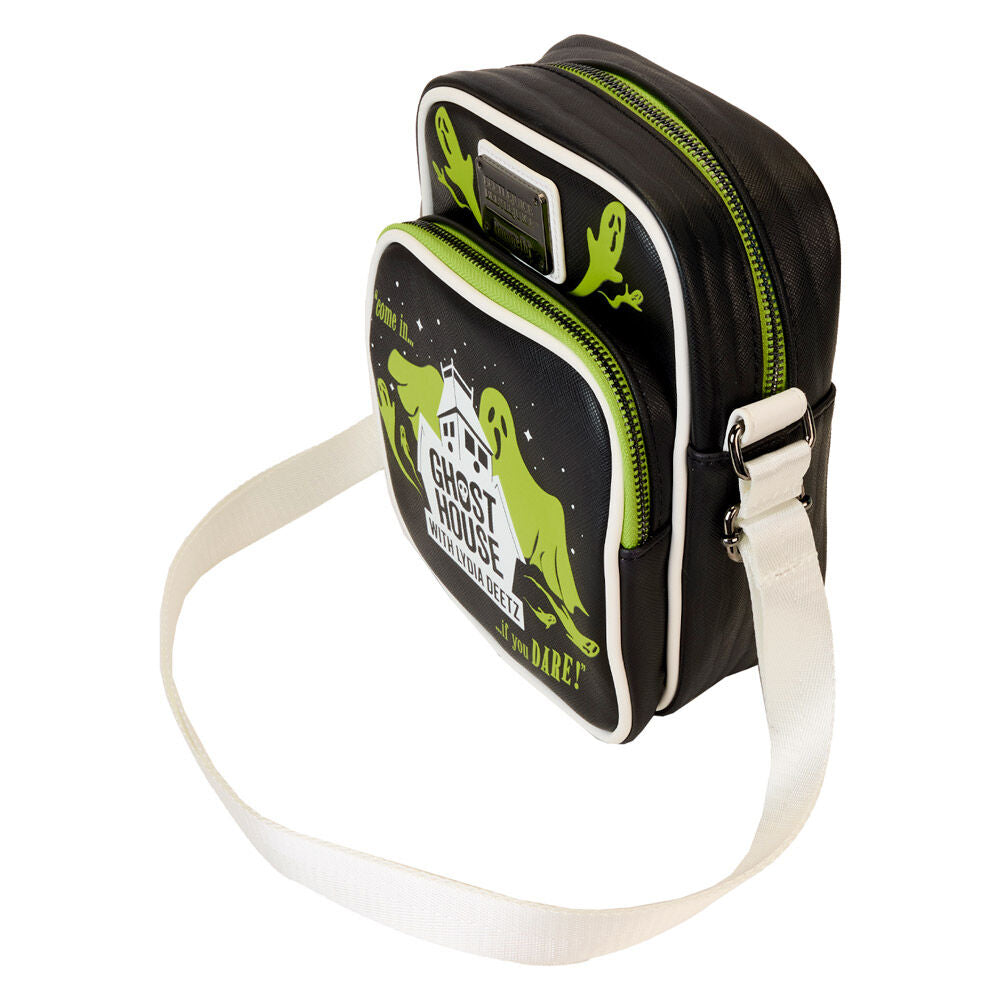 Bolso bandolera Ghost House de Beetlejuice 2 Loungefly en negro y verde lima - 4