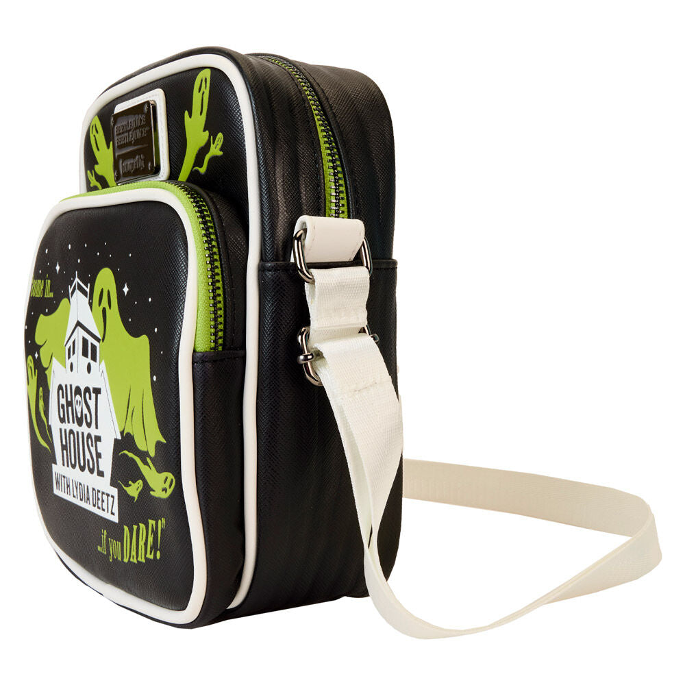 Bolso bandolera Ghost House de Beetlejuice 2 Loungefly en negro y verde lima