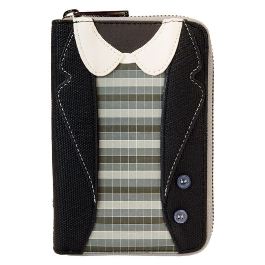 Cartera Loungefly de Lydia Deetz de Beetlejuice 2 con diseño de traje negro