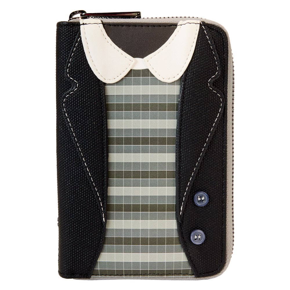 Cartera Loungefly de Lydia Deetz de Beetlejuice 2 con diseño de traje negro