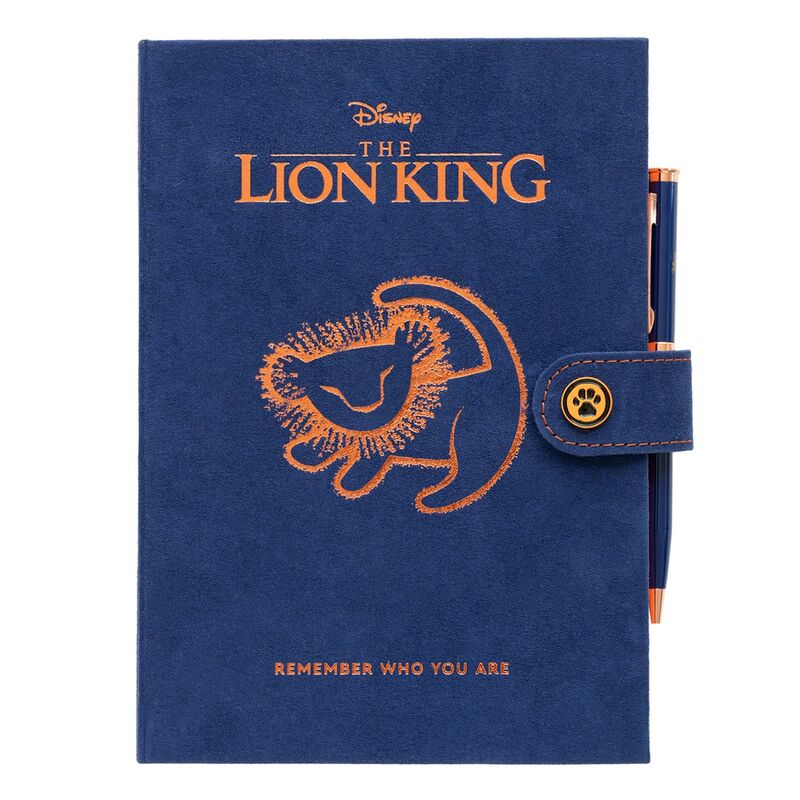 Cuaderno A5 azul de El Rey León Disney con bolígrafo a juego