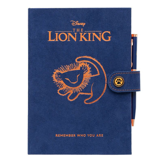 Cuaderno A5 azul de El Rey León Disney con bolígrafo a juego