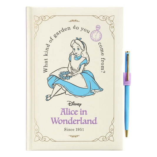 Cuaderno A5 Disney de Alicia en el País de las Maravillas con bolígrafo azul