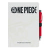 Cuaderno A5 One Piece blanco con bolígrafo proyector rojo