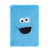 Cuaderno A5 azul de felpa del Monstruo de las Galletas