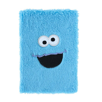 Cuaderno A5 azul de felpa del Monstruo de las Galletas