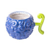 Taza 3D azul de la Gomu Gomu no Mi de One Piece con asa verde