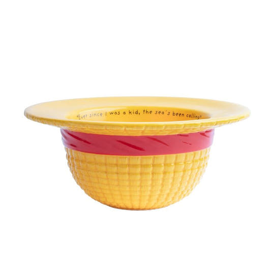 Bowl 3D amarillo del Sombrero de Paja de Luffy