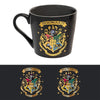 Taza negra de Harry Potter con escudo de Hogwarts