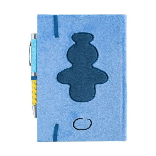 Cuaderno A5 de felpa azul con rostro de Stitch y bolígrafo - 2