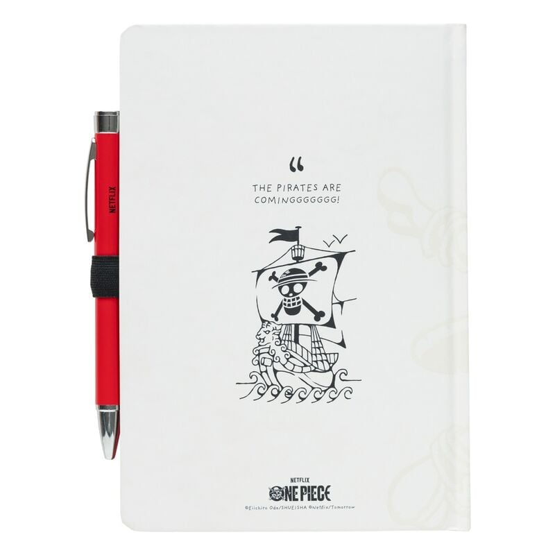 Cuaderno A5 One Piece blanco con bolígrafo proyector rojo - 2