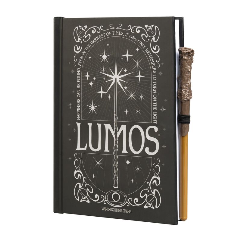 Cuaderno A5 Lumos de Harry Potter con cubierta negra iluminada - 2