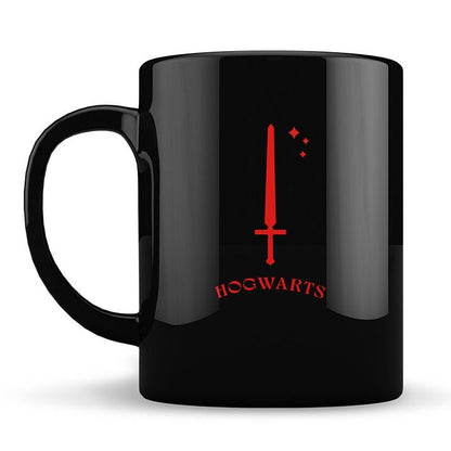 Taza negra de Gryffindor Harry Potter con león rojo - 2
