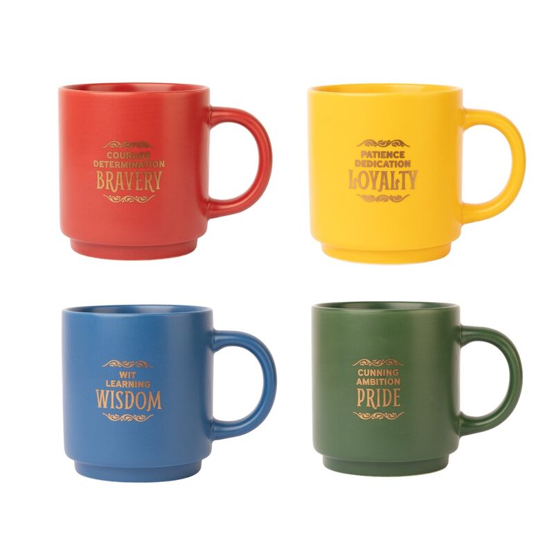 Set de cuatro tazas Harry Potter de colores con escudos de Hogwarts - 2