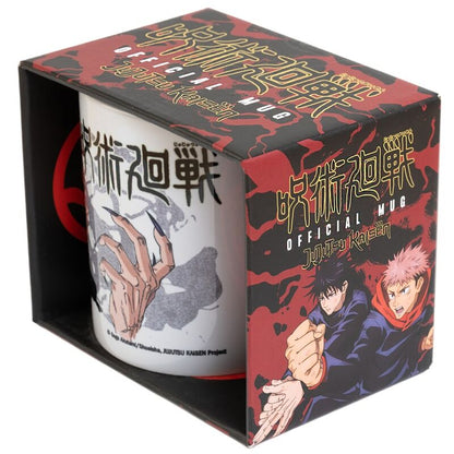 Taza blanca de cerámica Jujutsu Kaisen con Yuji y Sukuna - 2