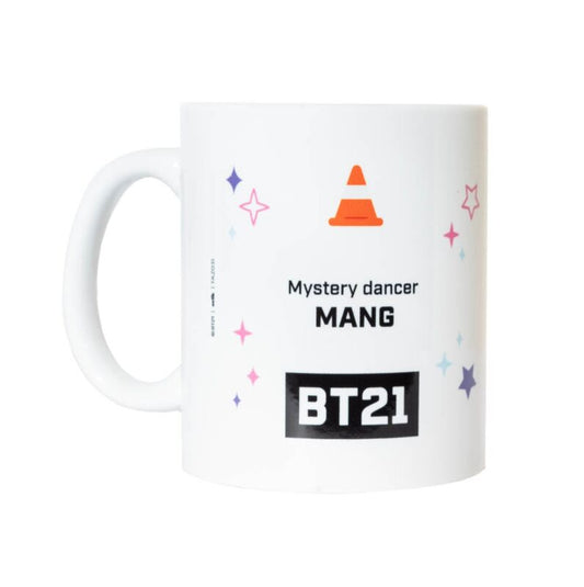Taza blanca Mang BT21 de 330 ml con diseño rosa - 2