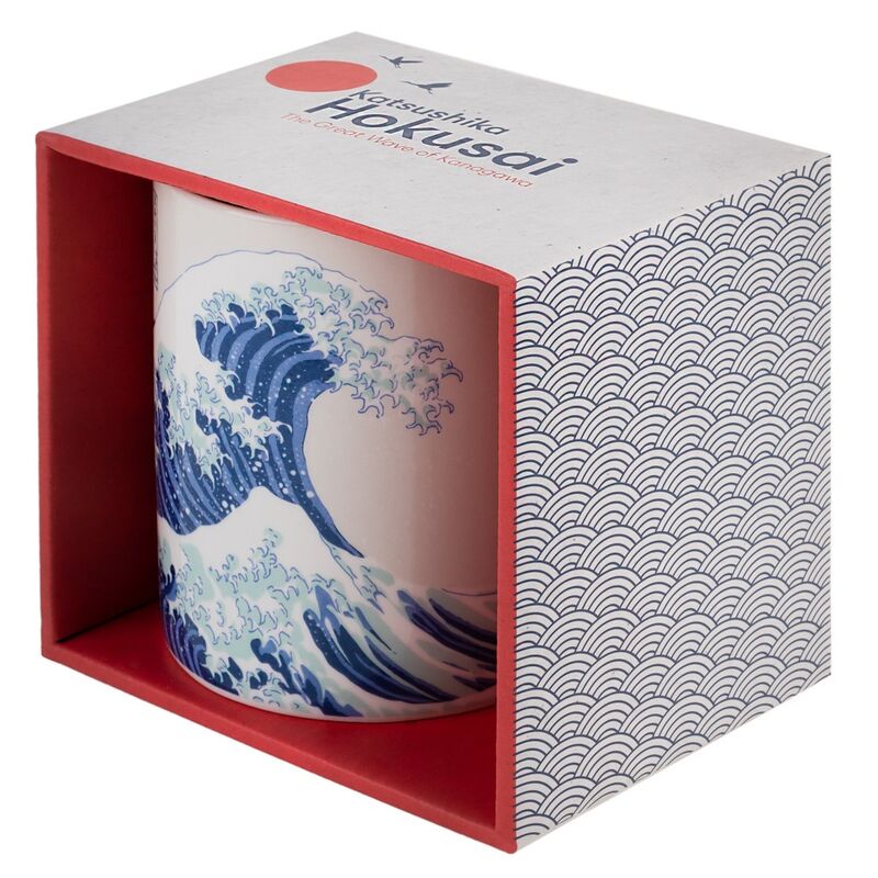 Taza de cerámica ERIK con La gran ola de Kanagawa de Hokusai - 2