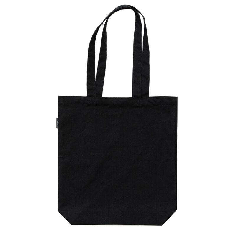Bolsa negra de algodón Snoopy Joe Cool con dos asas - 2