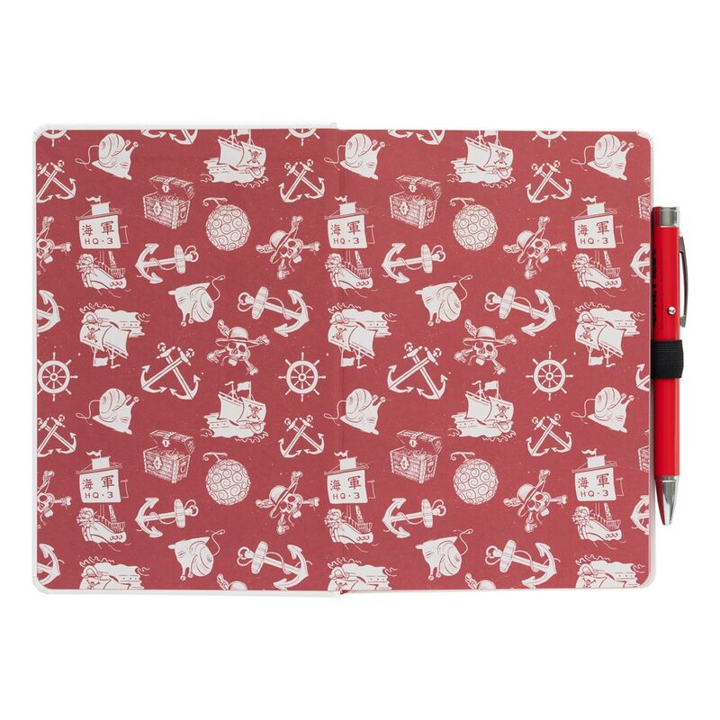 Cuaderno A5 One Piece blanco con bolígrafo proyector rojo - 3