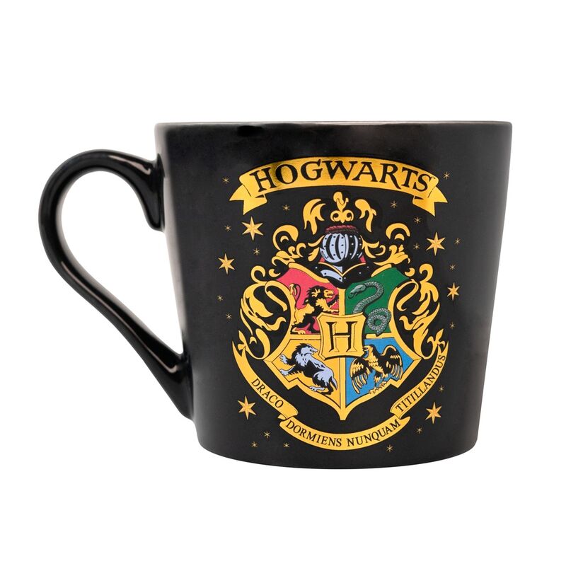 Taza negra de Harry Potter con escudo de Hogwarts - 3
