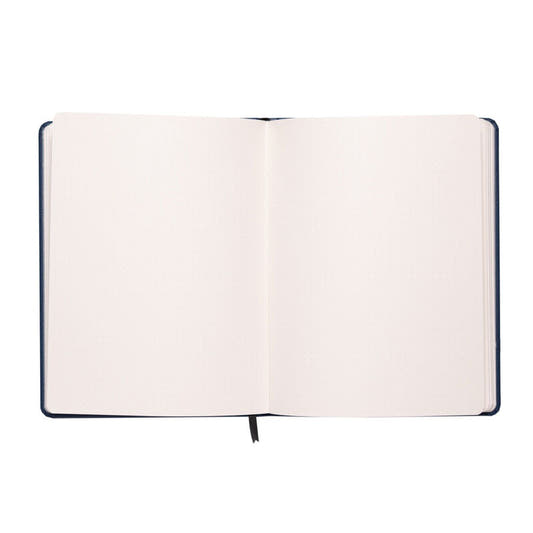 Cuaderno A5 azul del Real Madrid con tapa dura y escudo dorado - 3