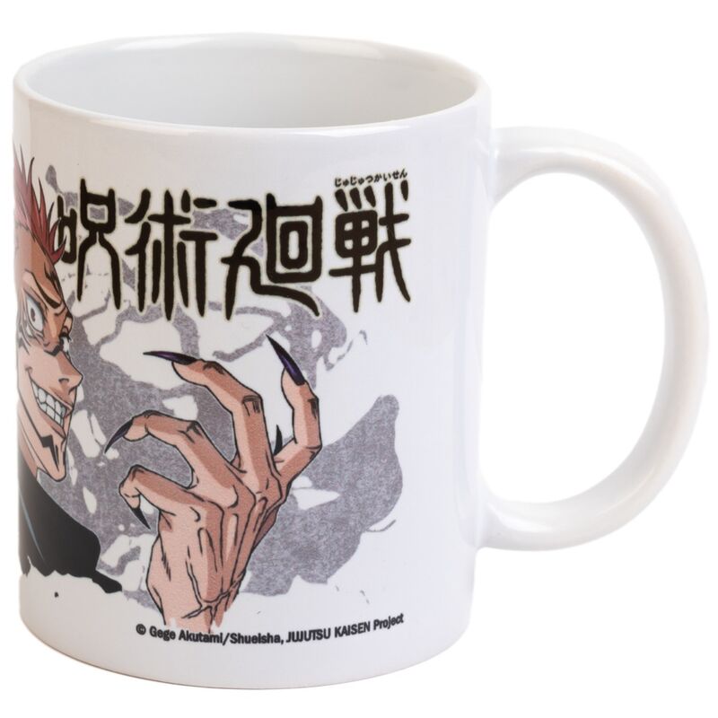 Taza blanca de cerámica Jujutsu Kaisen con Yuji y Sukuna - 3