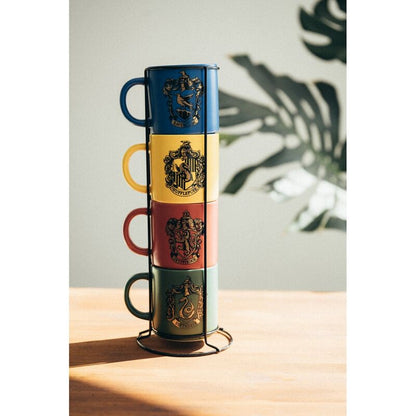 Set de cuatro tazas Harry Potter de colores con escudos de Hogwarts - 3