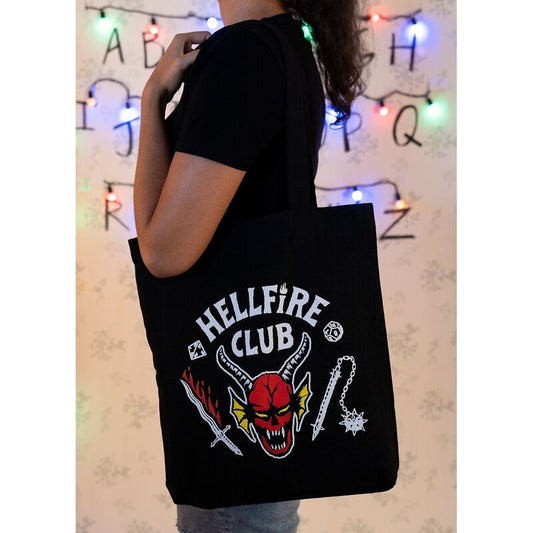 Bolsa negra Hellfire Club de Stranger Things con dos asas - 3