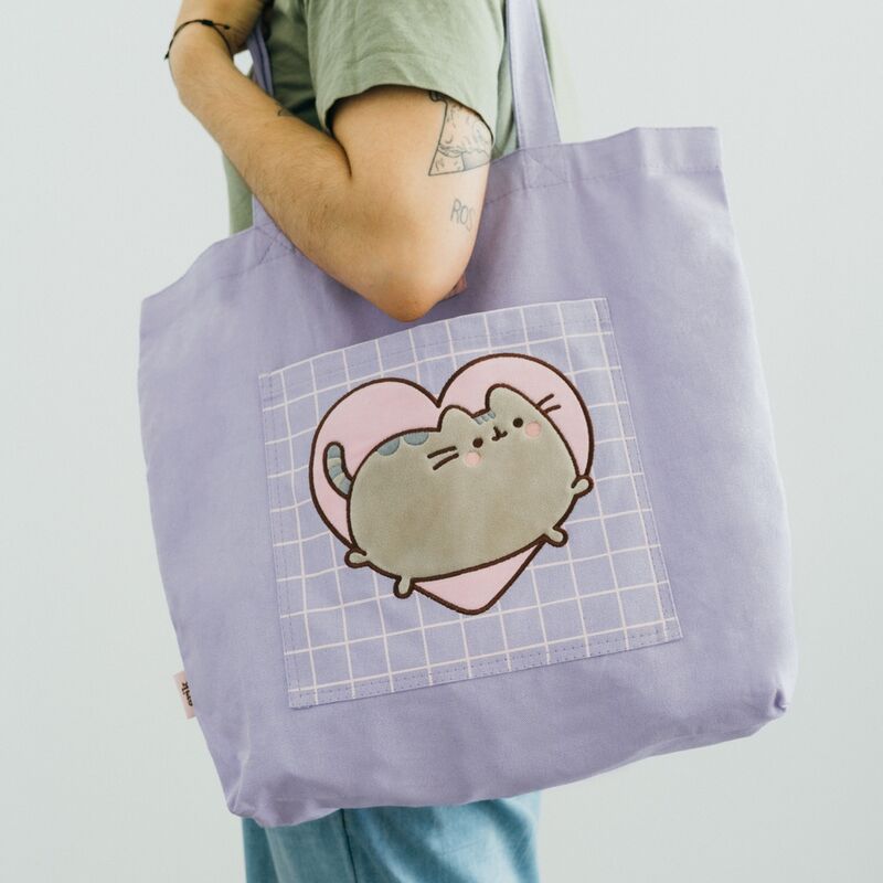 Bolsa lila Pusheen Moments con bolsillo frontal y cremallera - 3