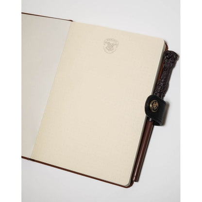 Cuaderno A5 marrón de Hogwarts con bolígrafo varita - 4