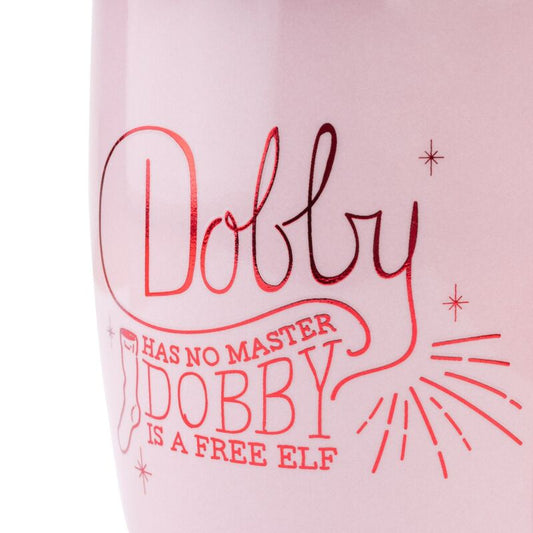 Taza rosa de cerámica de Dobby Harry Potter con tapa roja y figura 3D - 4