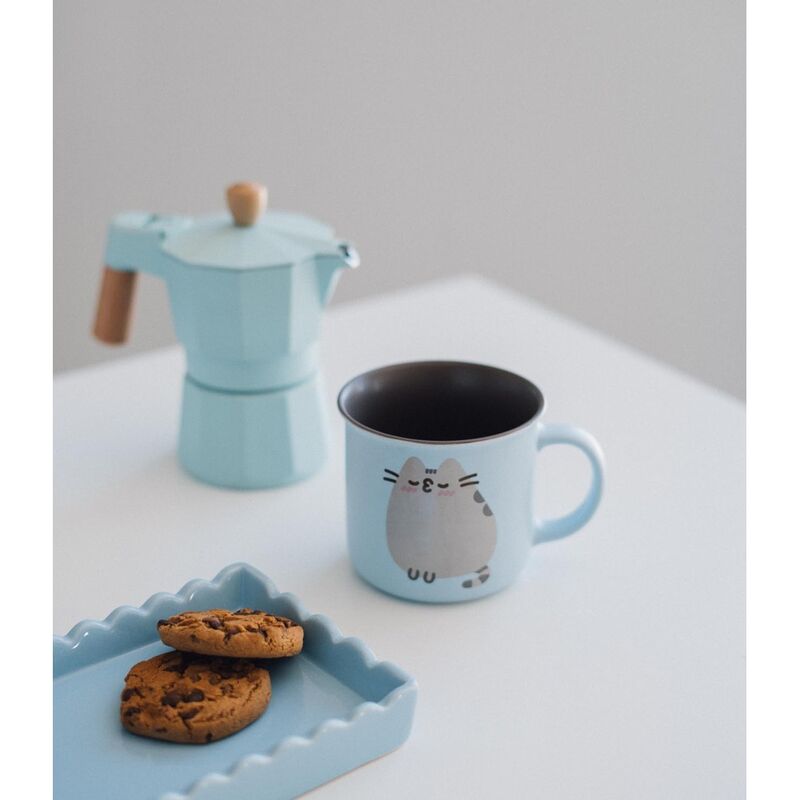 Taza azul claro Purrfect Love con ilustración de Pusheen - 4