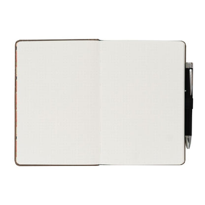 Cuaderno A5 Jurassic Park marrón con dinosaurio y bolígrafo-linterna - 4