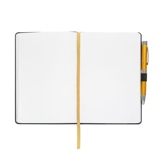 Cuaderno A5 Real Madrid azul marino con bolígrafo amarillo - 4